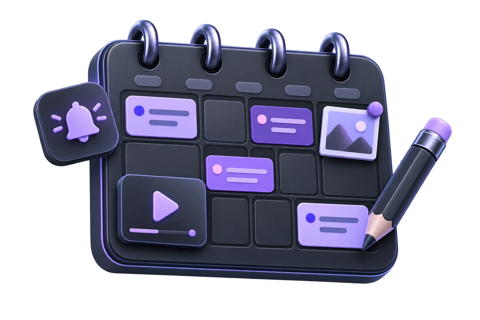 Cómo crear un calendario de contenido para tu negocio Ilustración editorial: Cómo crear un calendario de contenido para tu negocio