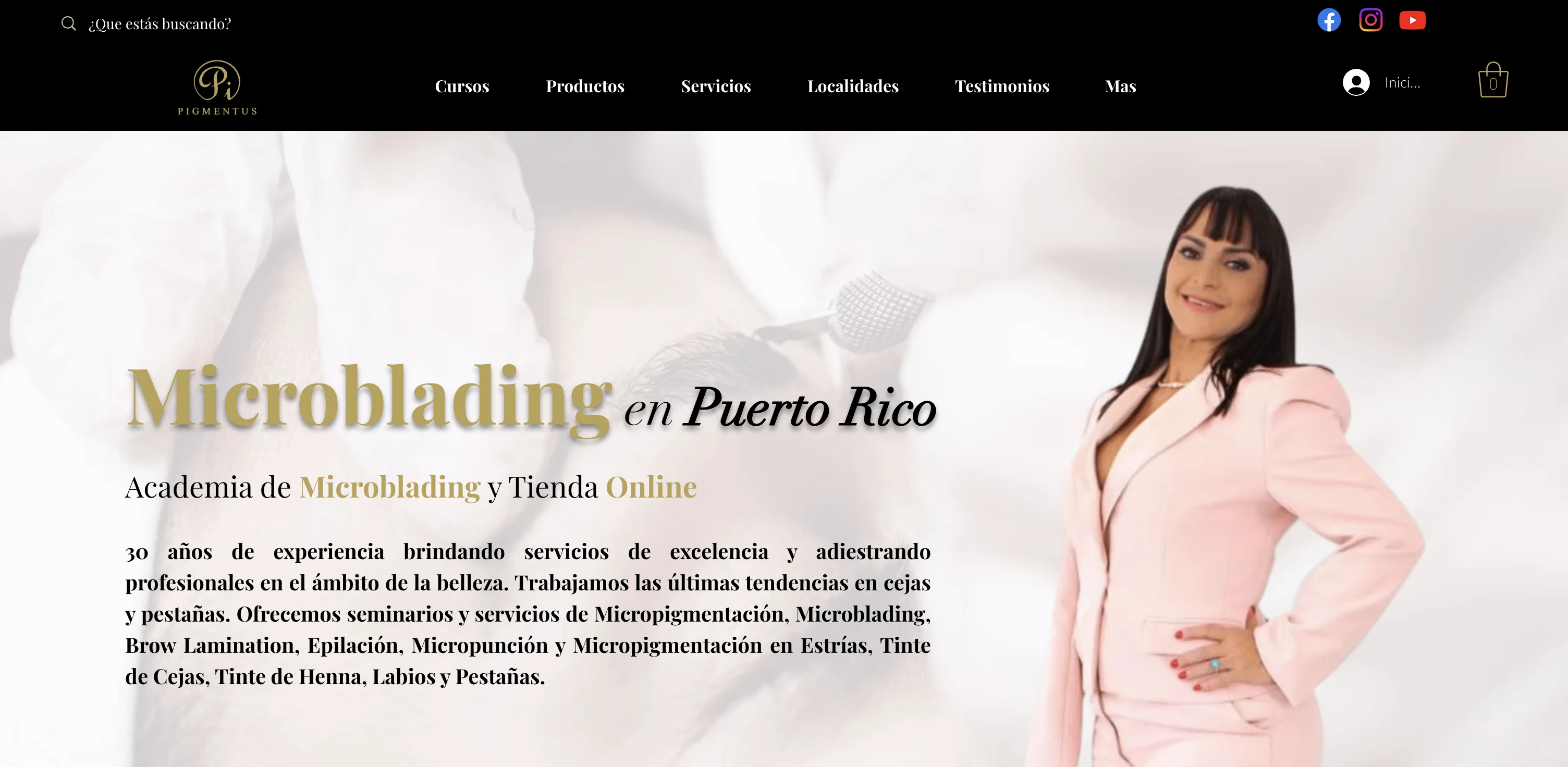 Website de Pigmentus en desktop