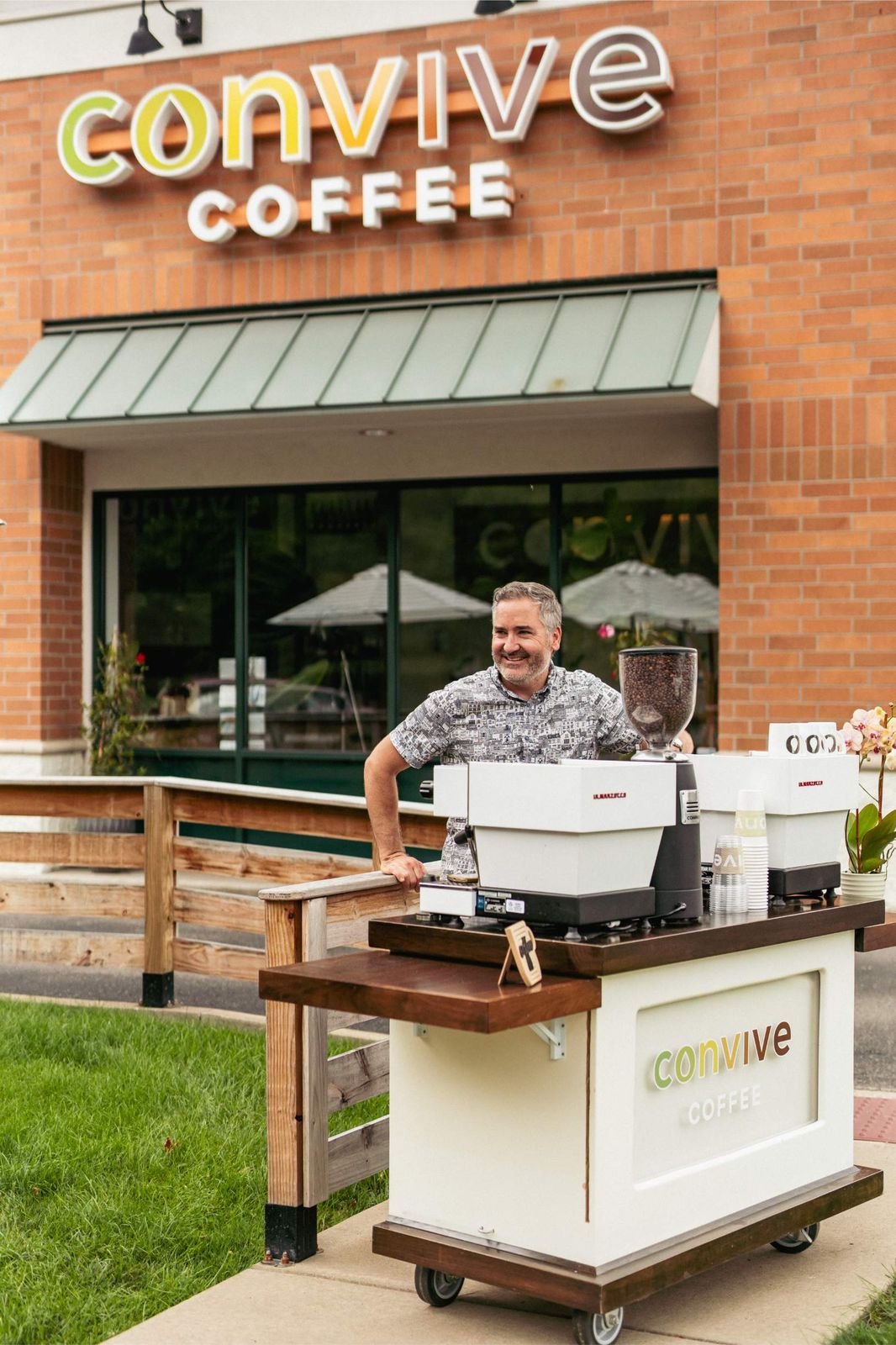 Convive Coffee mobile espresso cart