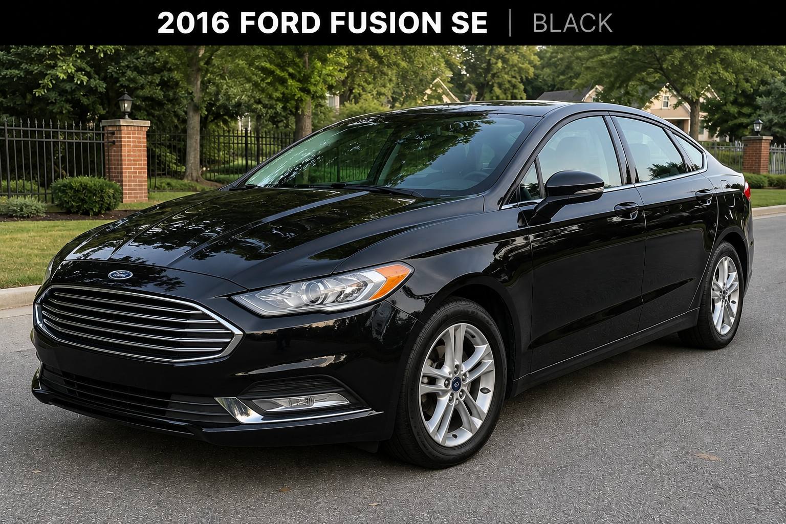 2016 Ford Fusion SE in black