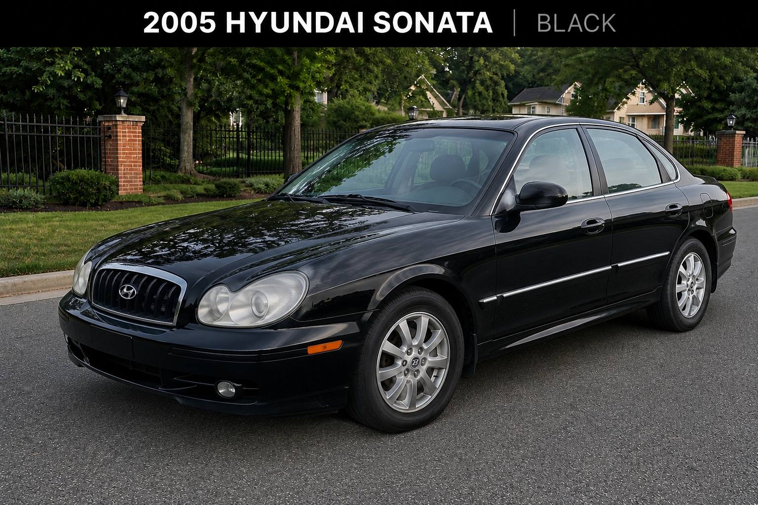 2005 Hyundai Sonata in black