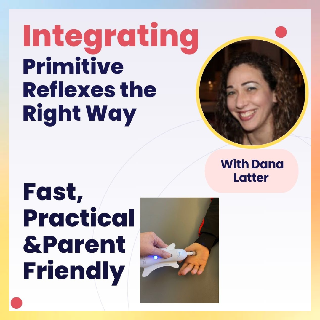 Child doing primitive reflex integration exercises at home with parent