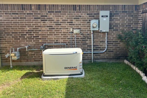 Generac whole-house standby generator installed by RBG Services in Houston, TX