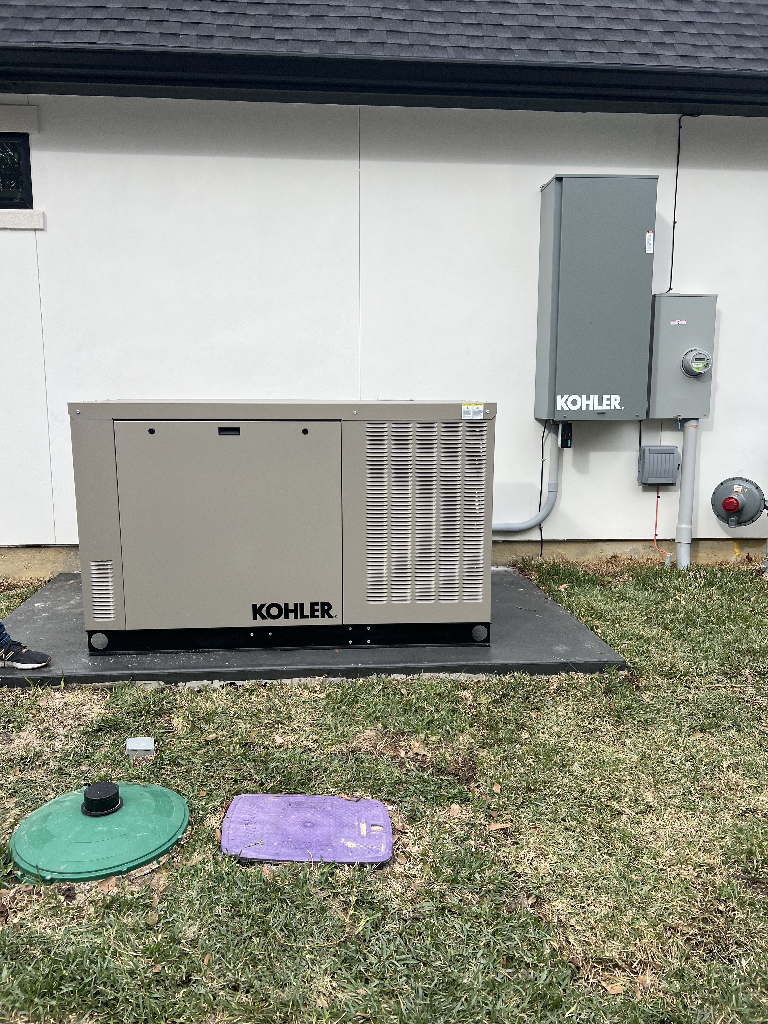 Commercial Kohler generator installation Houston