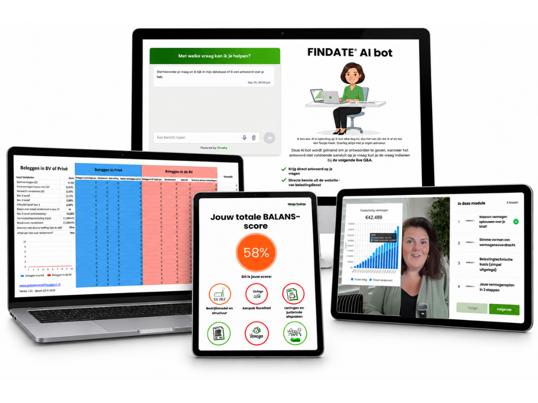 FINDATE mockup — overzicht van het jaarprogramma