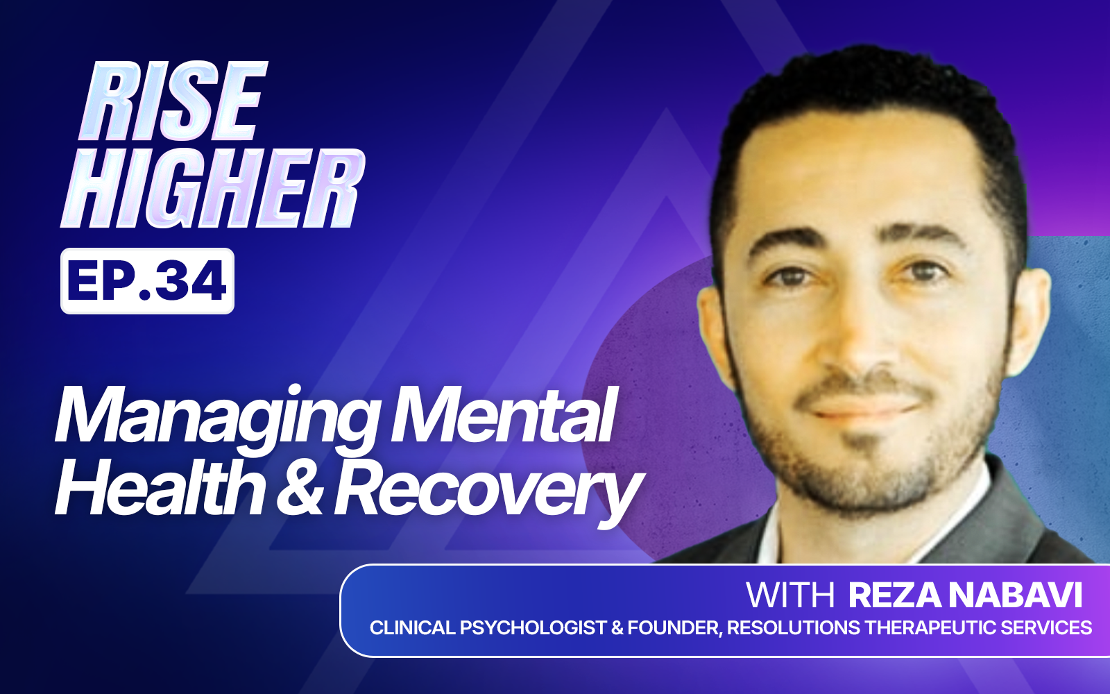 EP34: Managing Mental Health & Recovery with Reza Nabavi
