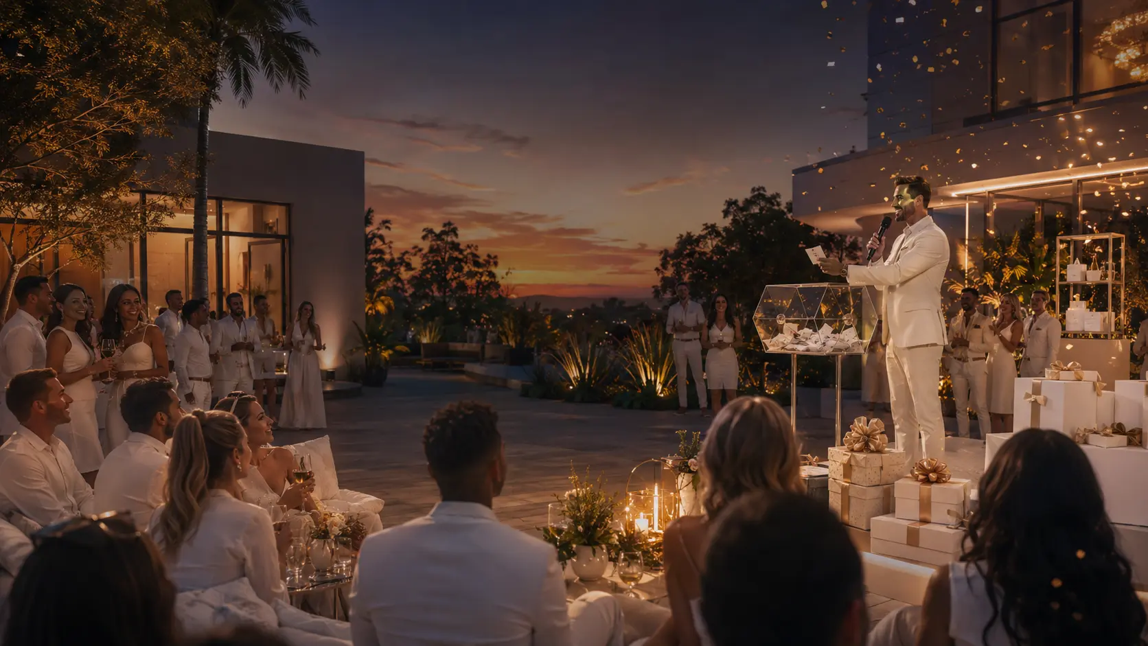 White Party Atmosphäre
