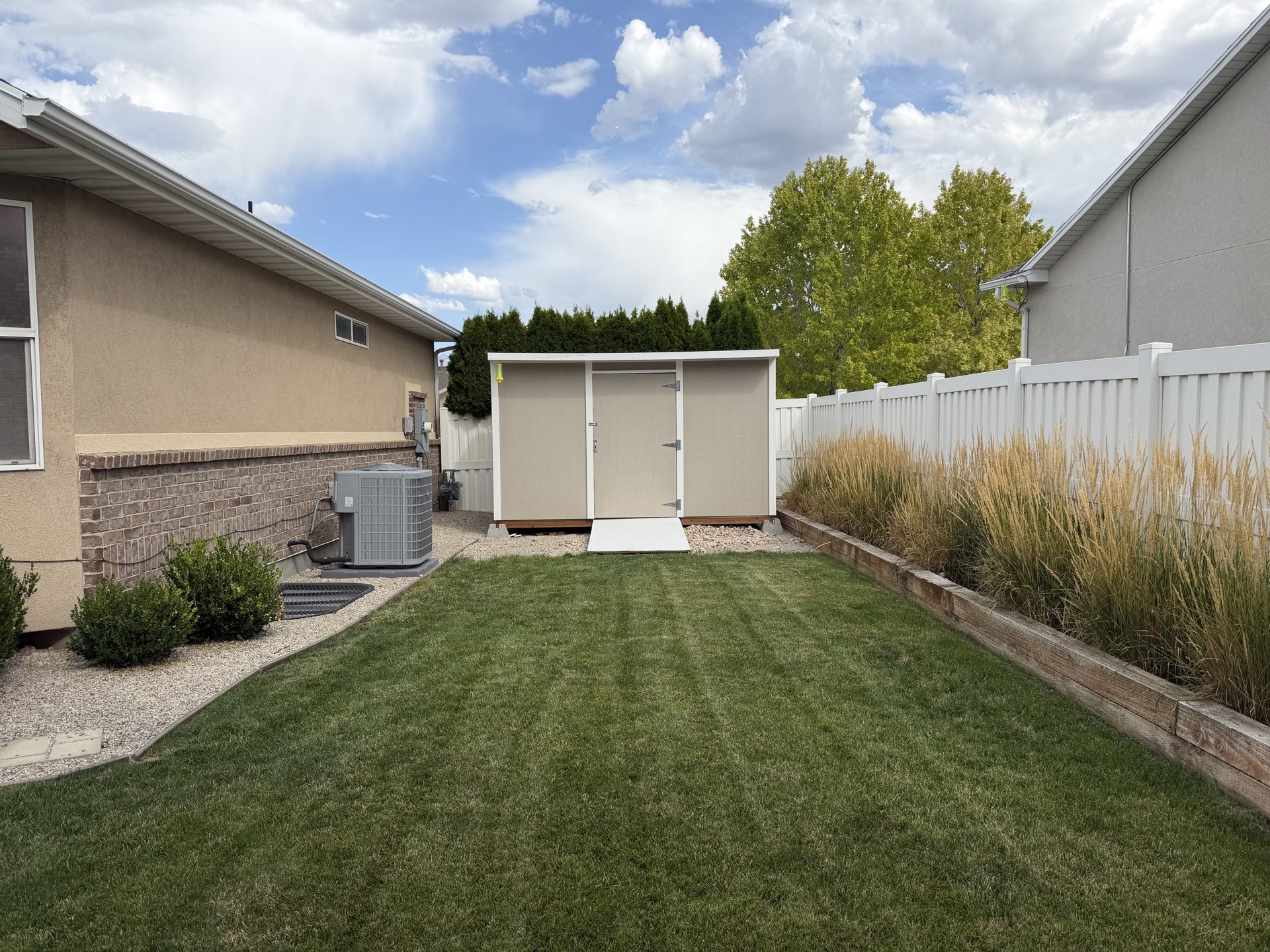 Garden shed and yard