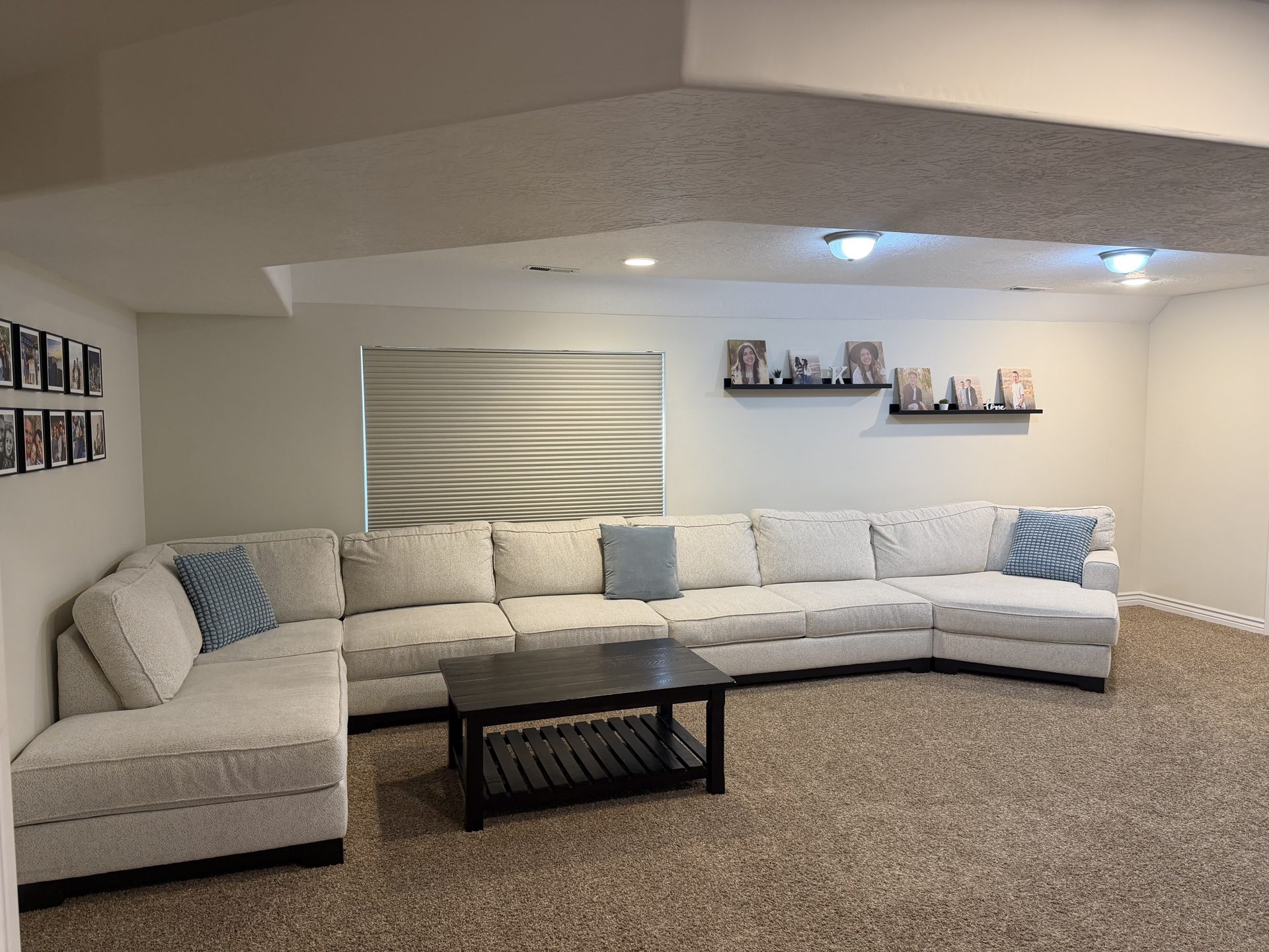 Basement family room seating
