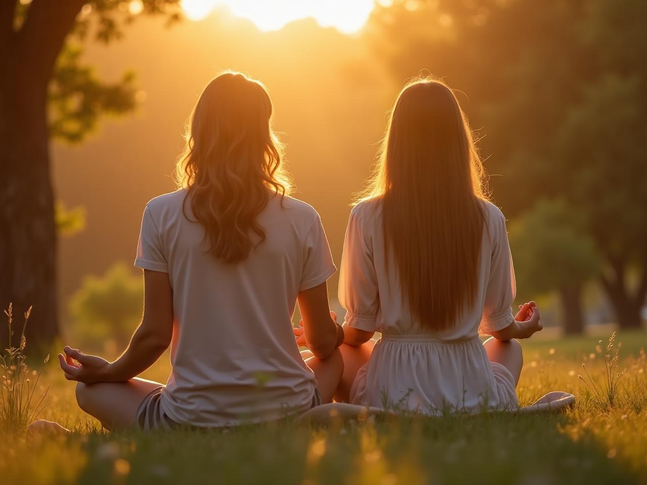 Serene meditation setting representing conscious conception journey