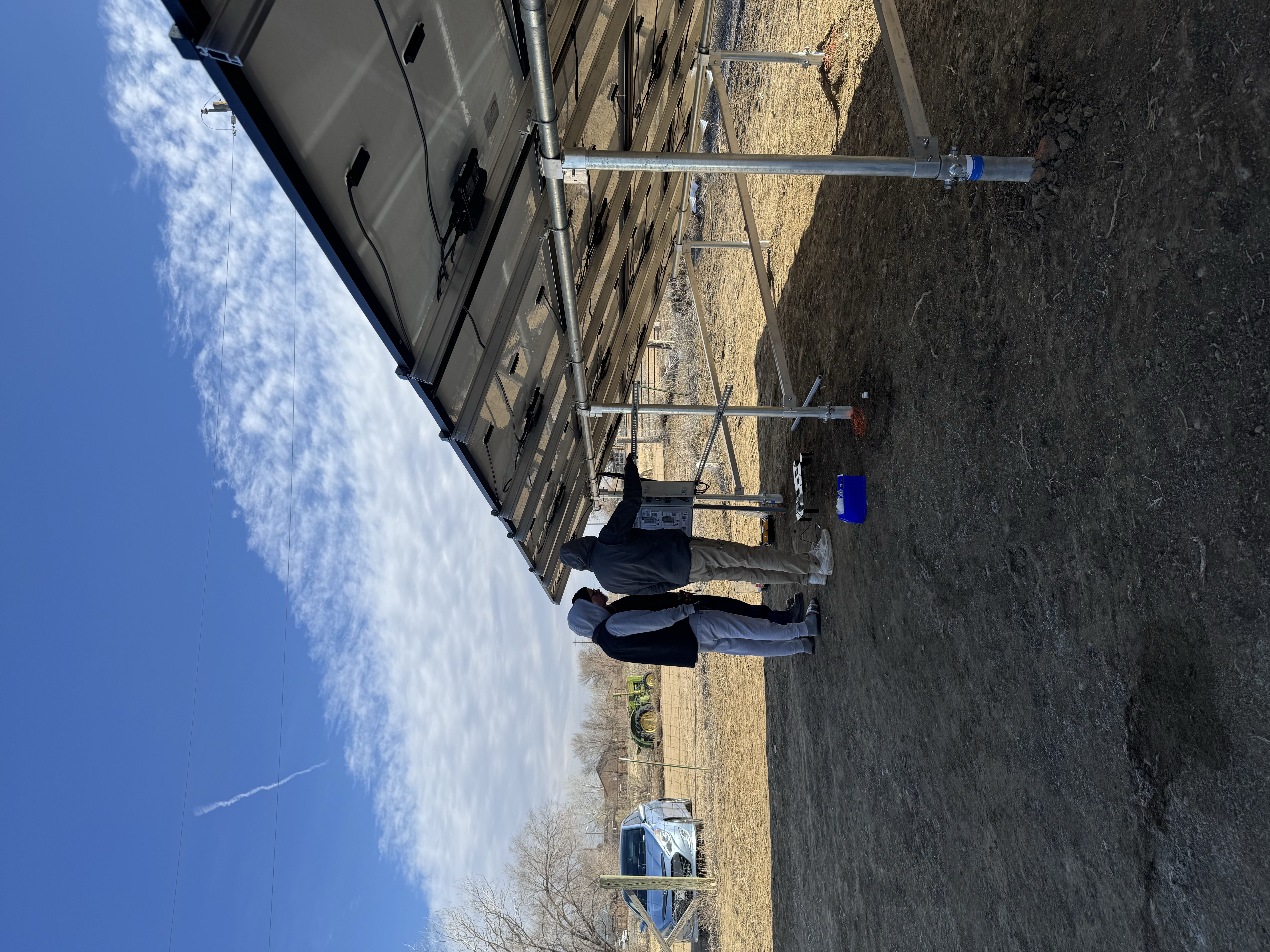 Dauntless Energy crew with local inspection activity at the Milberger ground-mount project in Pueblo, Colorado