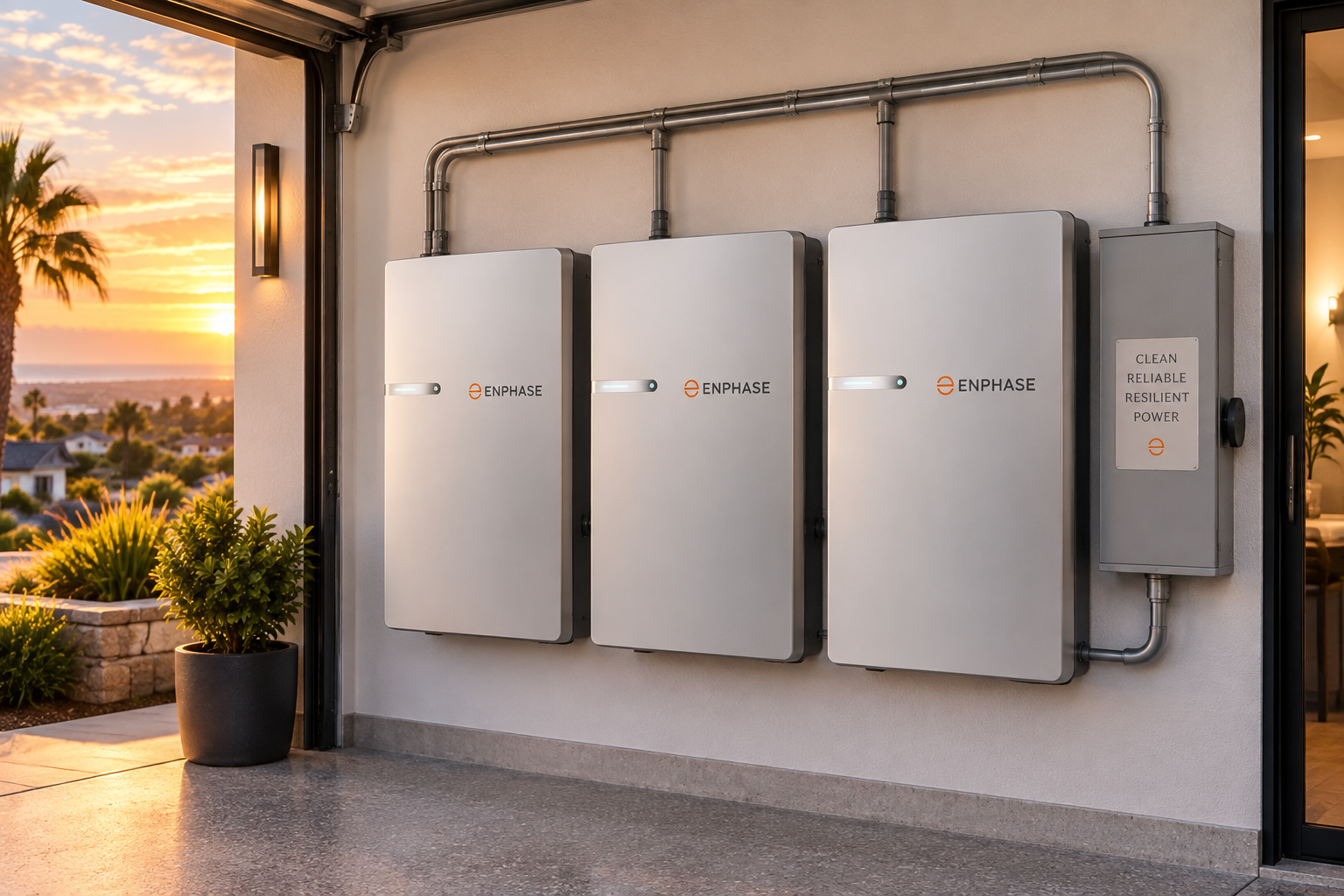 Three Enphase 10C Battery Storage units