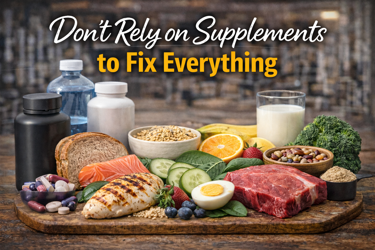 Don’t Rely on Supplements to Fix Everything