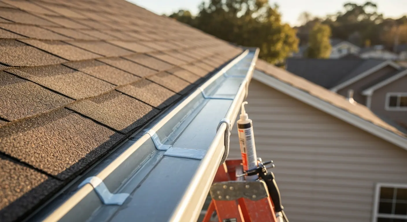 Gutter leak repair