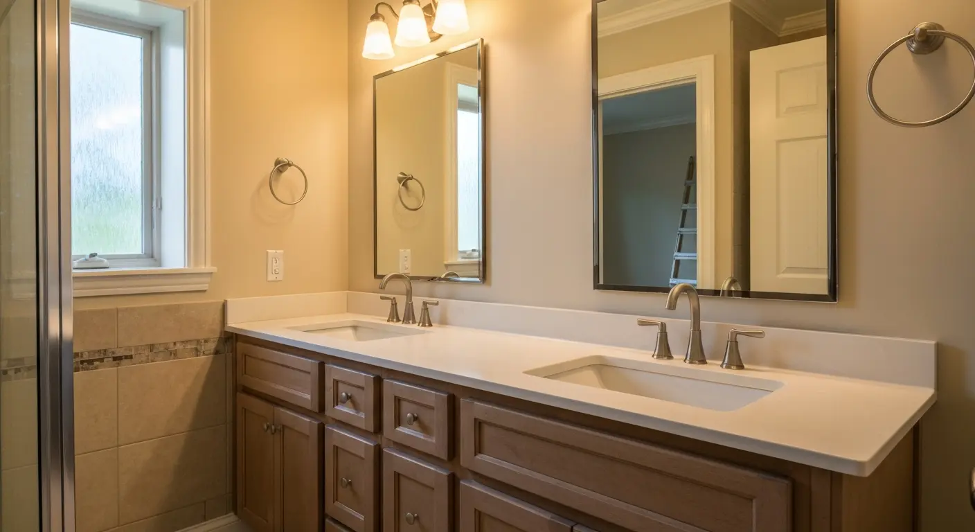 Standard bathroom vanity installation