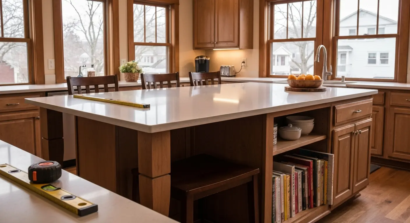 Kitchen island installation