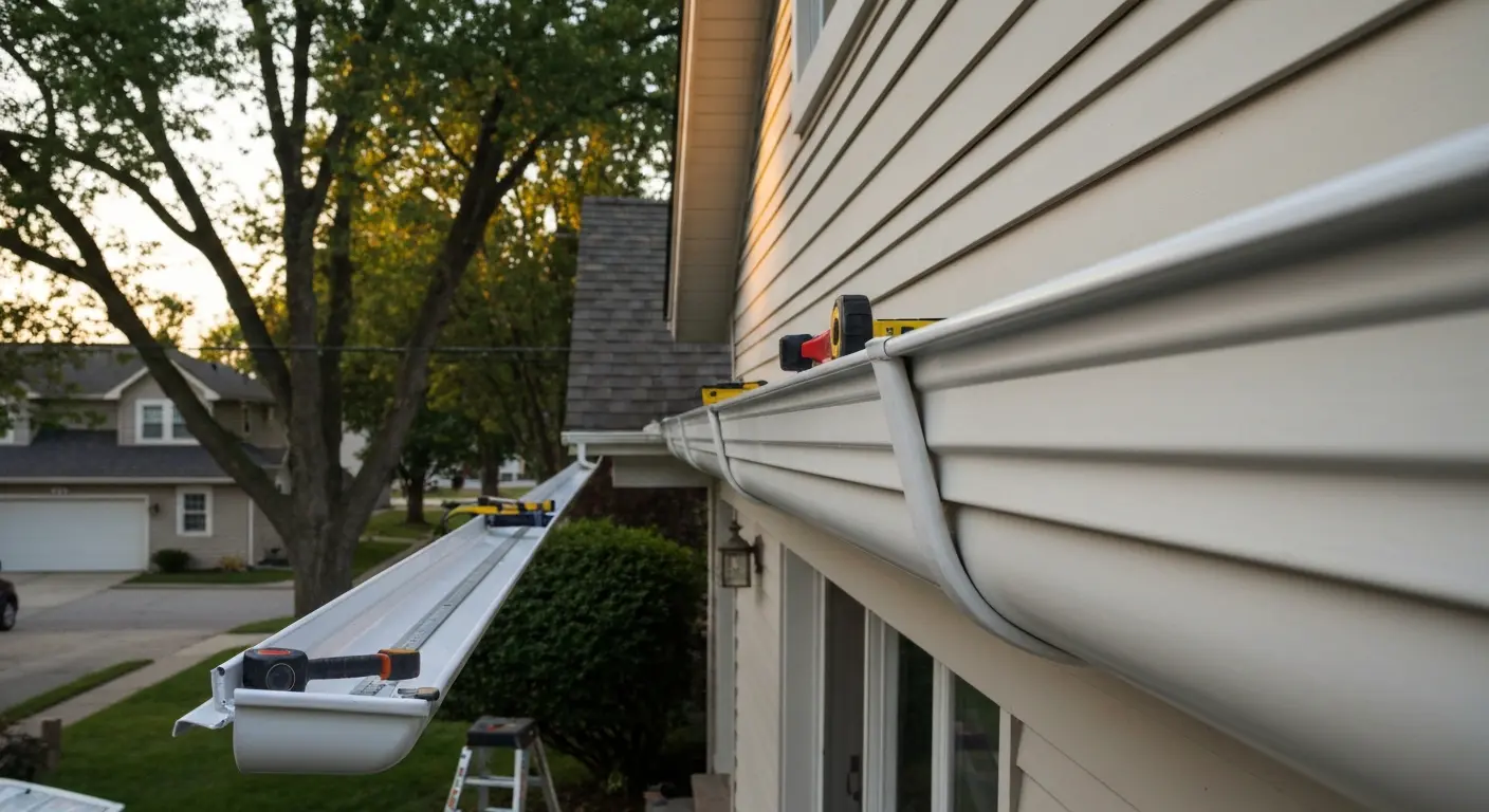 Residential gutter installation
