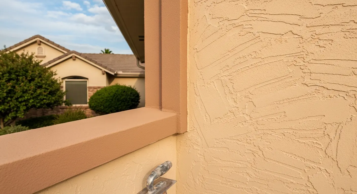 Stucco texture refinishing