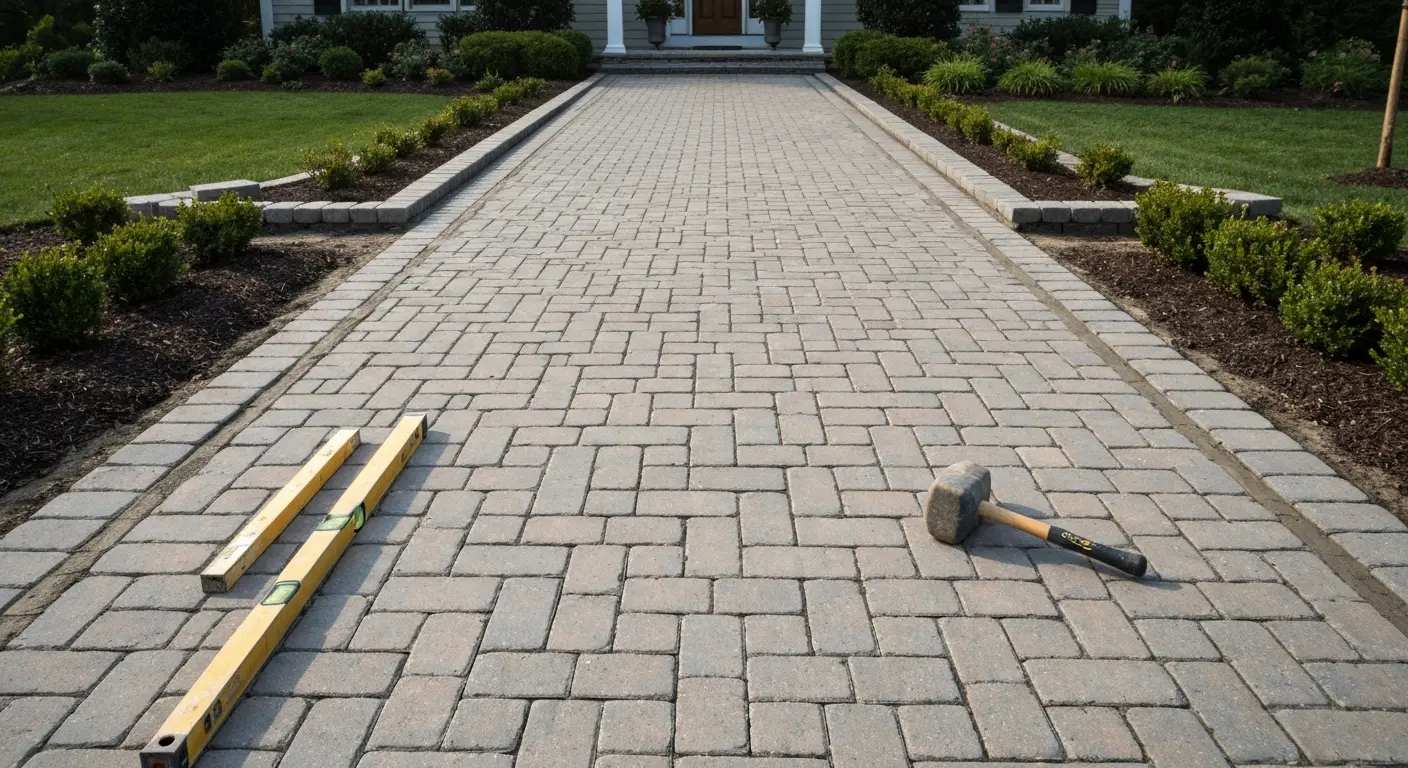 Paver walkway installation