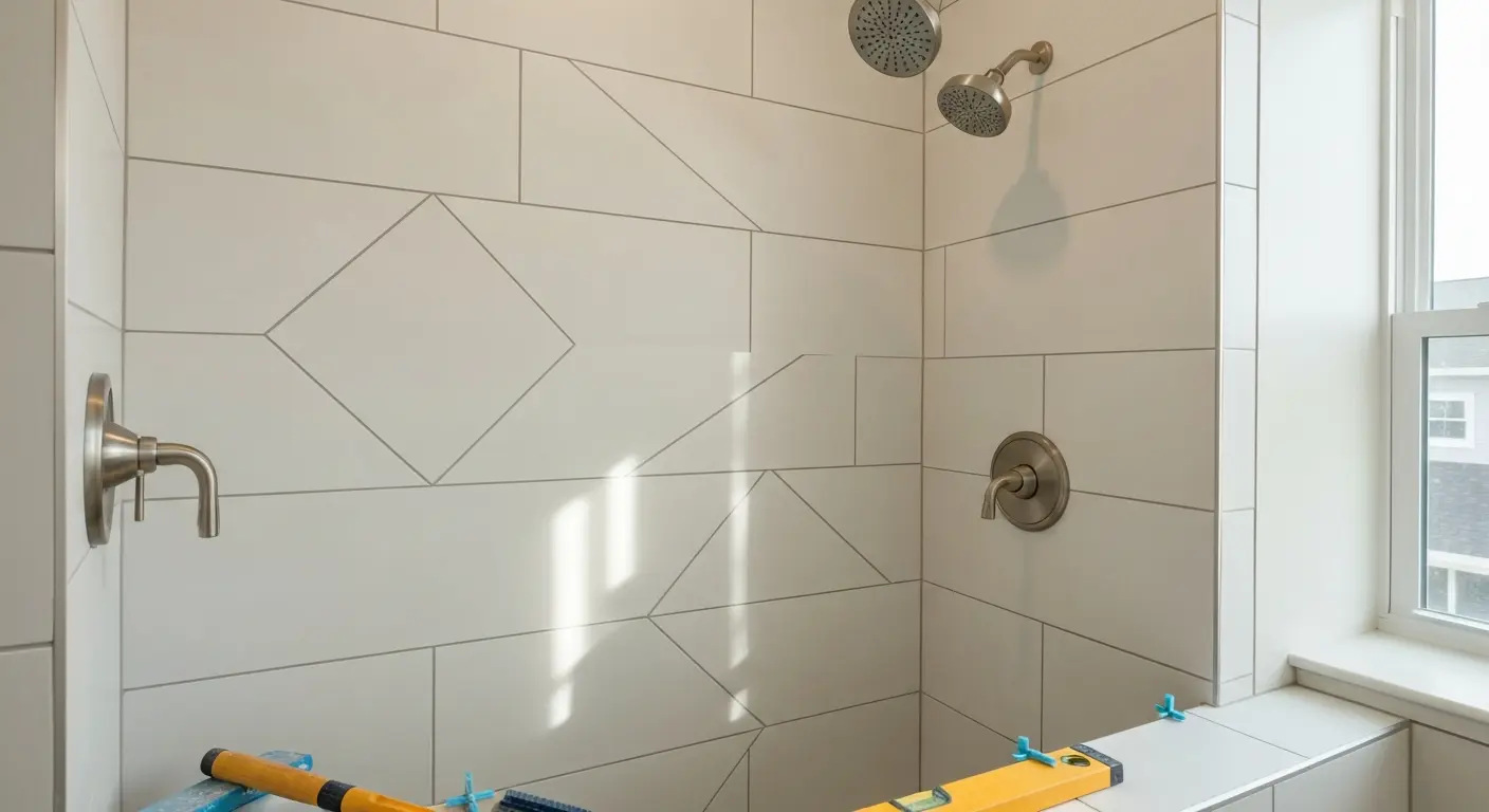 Tile shower installation