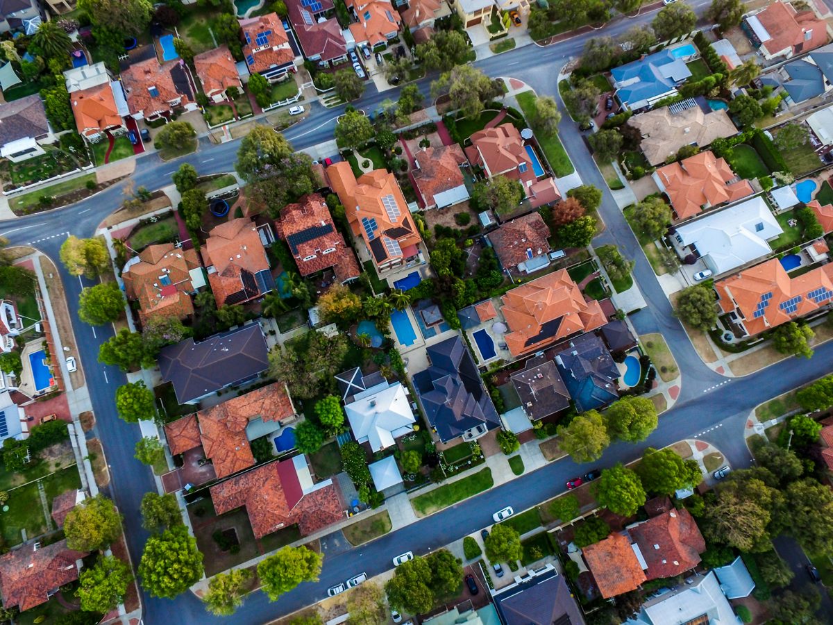Rooftops of a new suburb