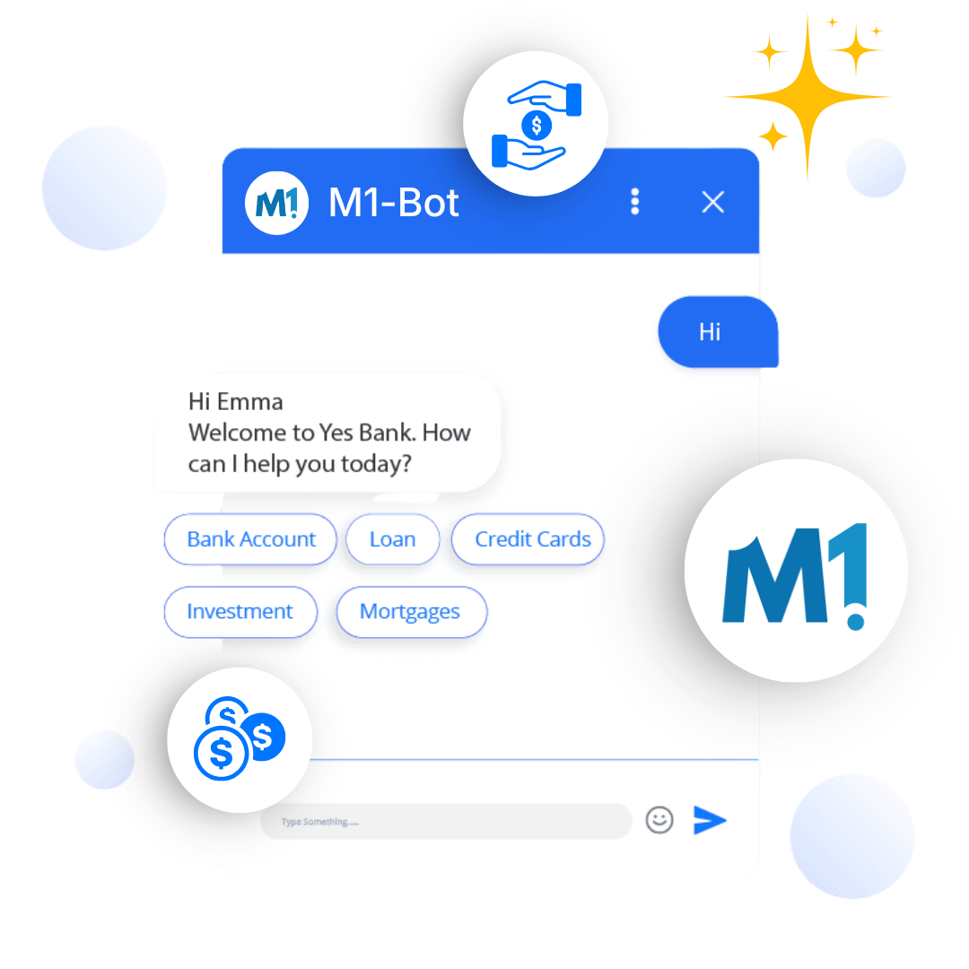 M1-Bot for Financial Services | Chat Automation for Customer Enquiries