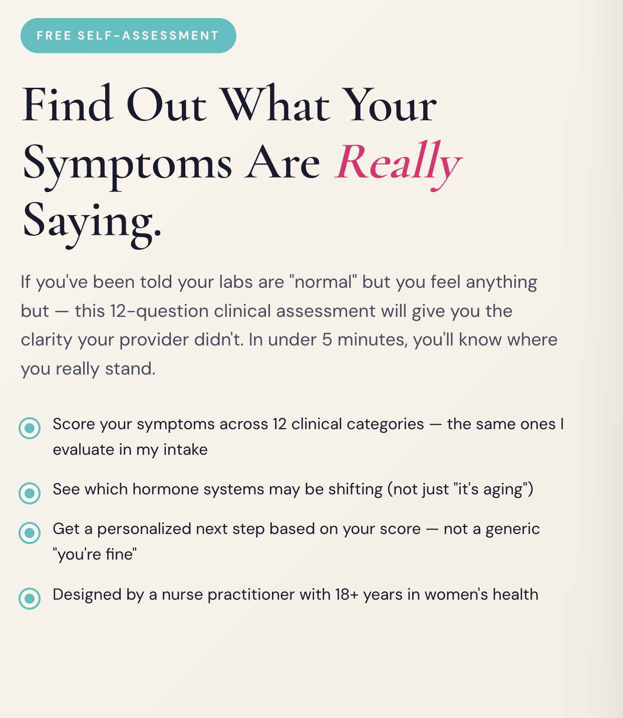 Perimenopause Hormone Assessment cover