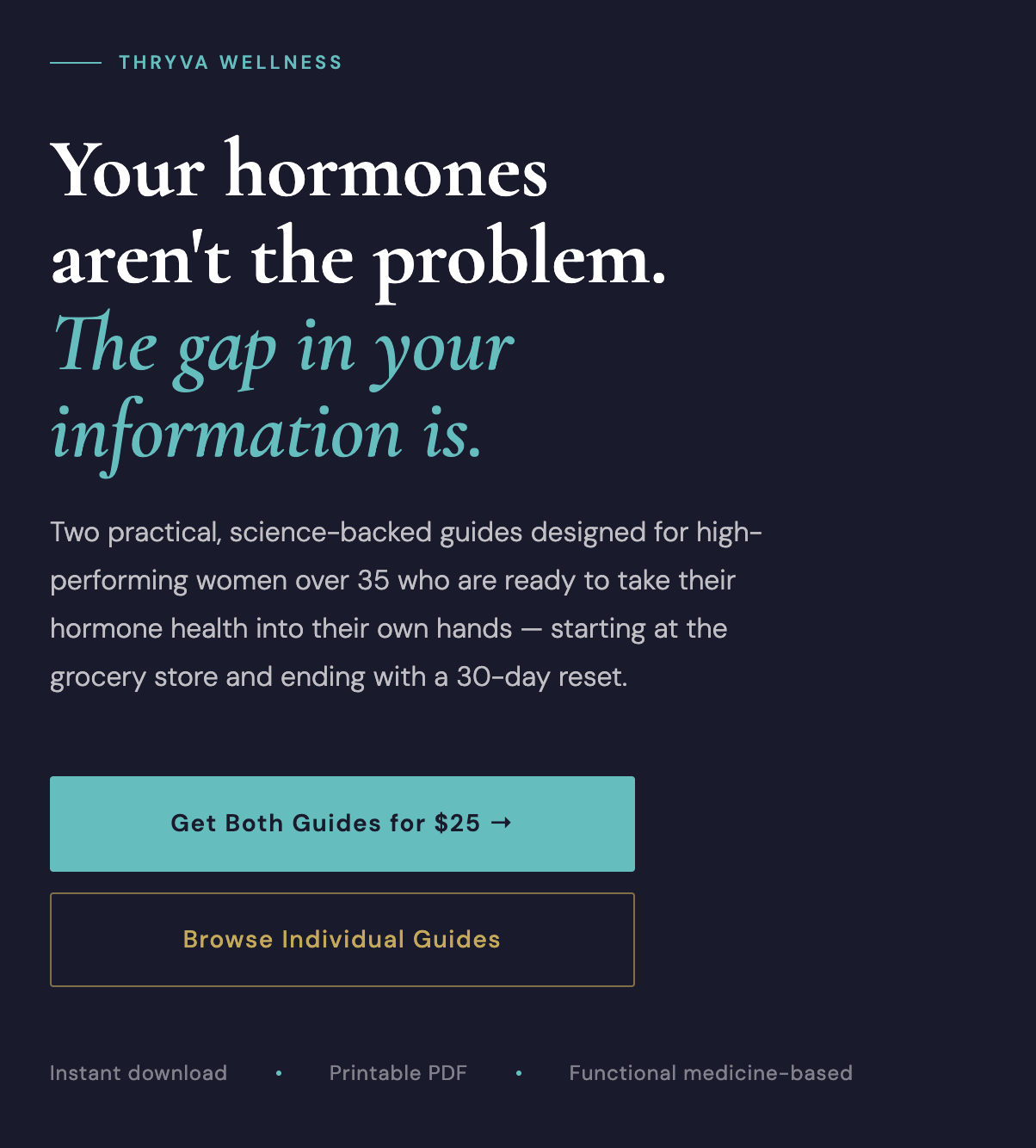 Hormone Grocery Guide and Reset Checklist cover