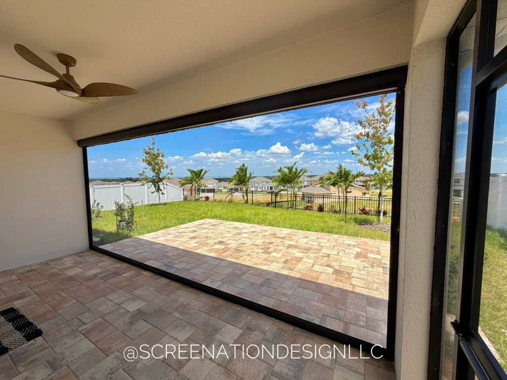 Motorized screen enclosure by Screenation Design in Kissimmee FL