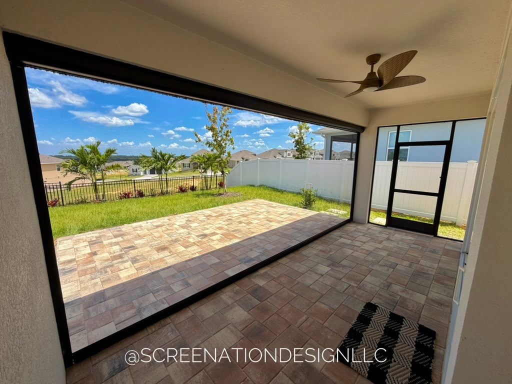 Motorized screen installation by Screenation Design in Kissimmee FL