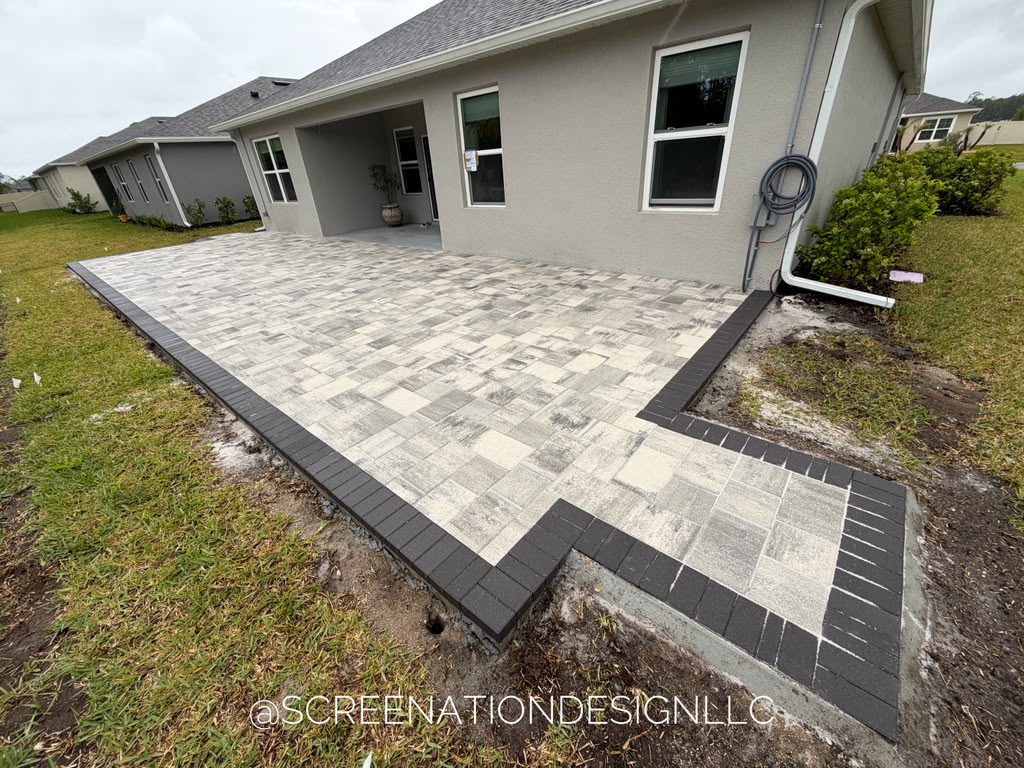 Pavers installation by Screenation Design in Kissimmee FL