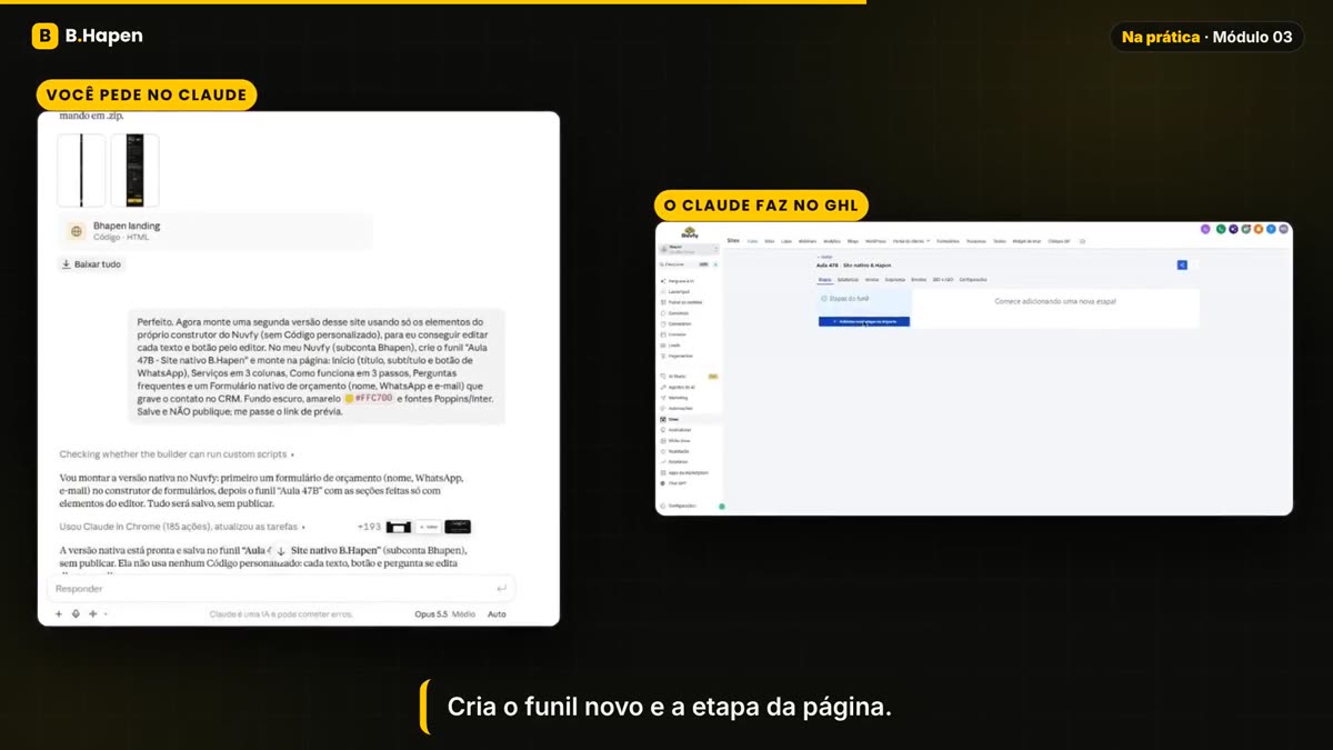 Site montado pelo Claude no GHL