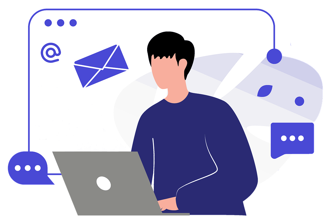 Business professional using affordable email marketing platform on laptop for small business CRM.