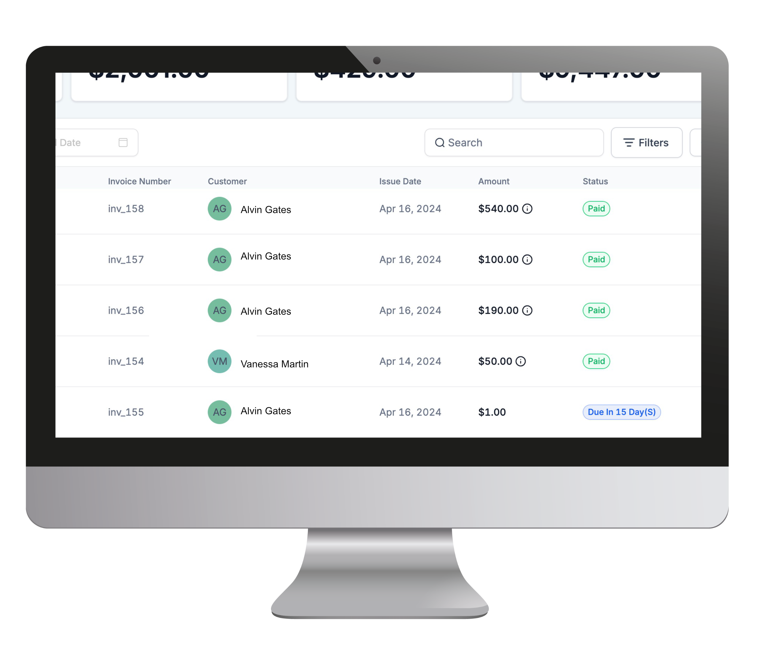winchilla invoice tracking and reports