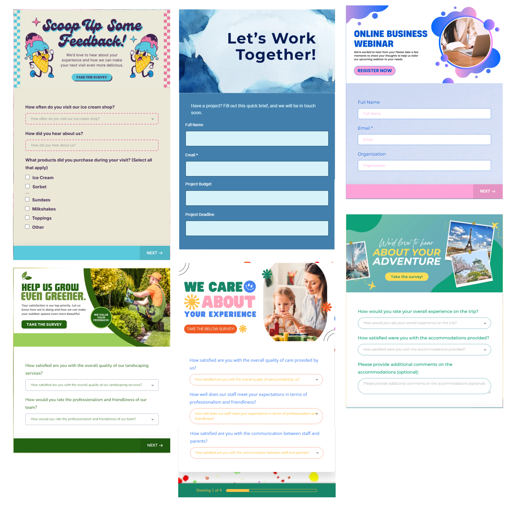 winchilla customer surveys templates