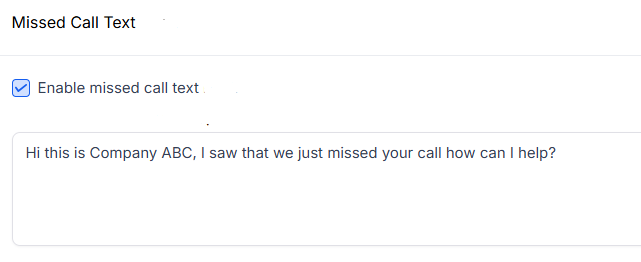winchilla missed call instant reply
