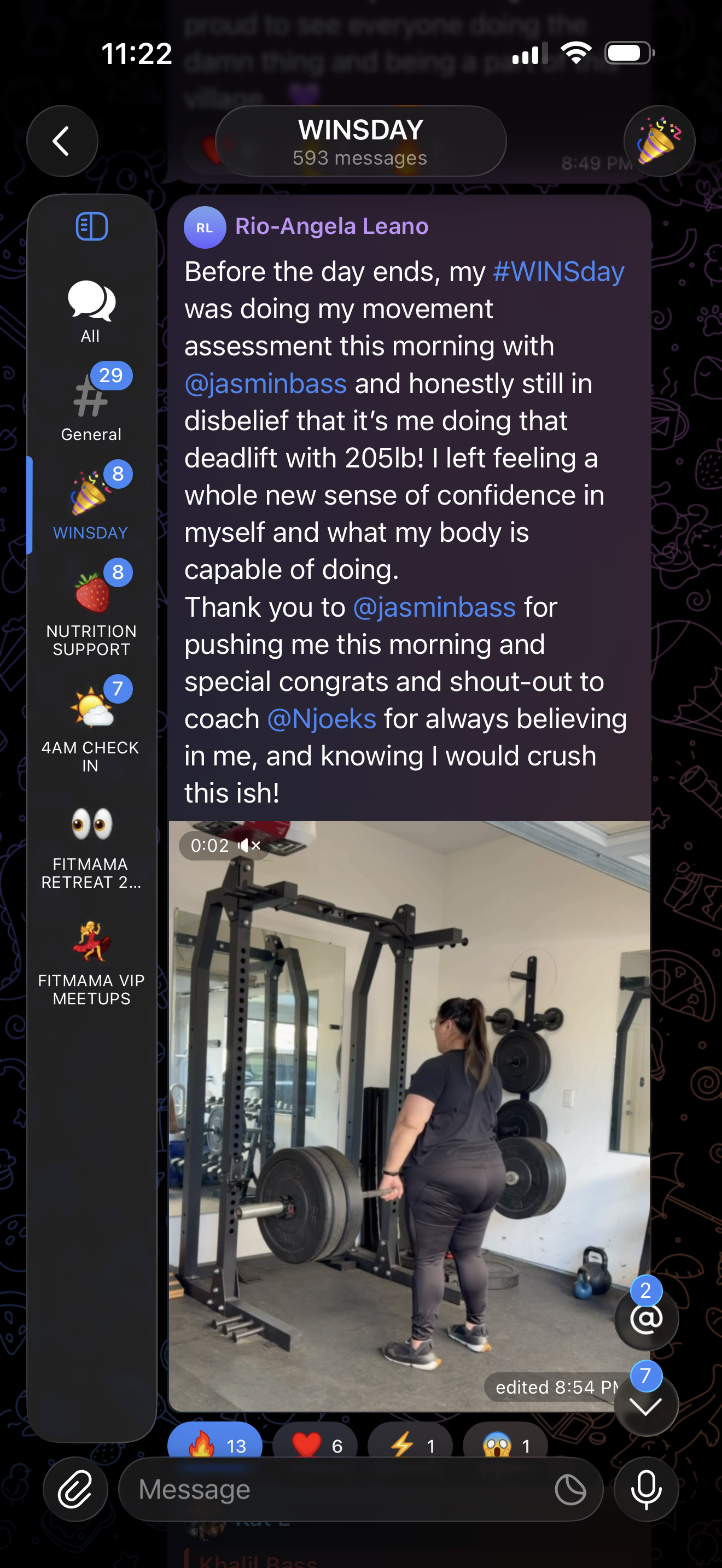 Client message