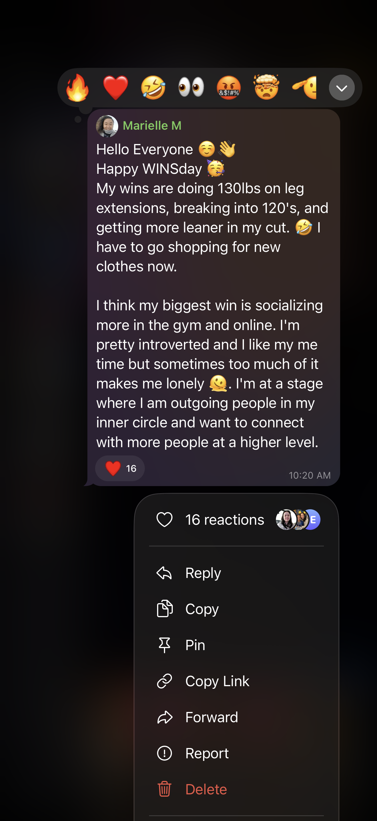 Client message