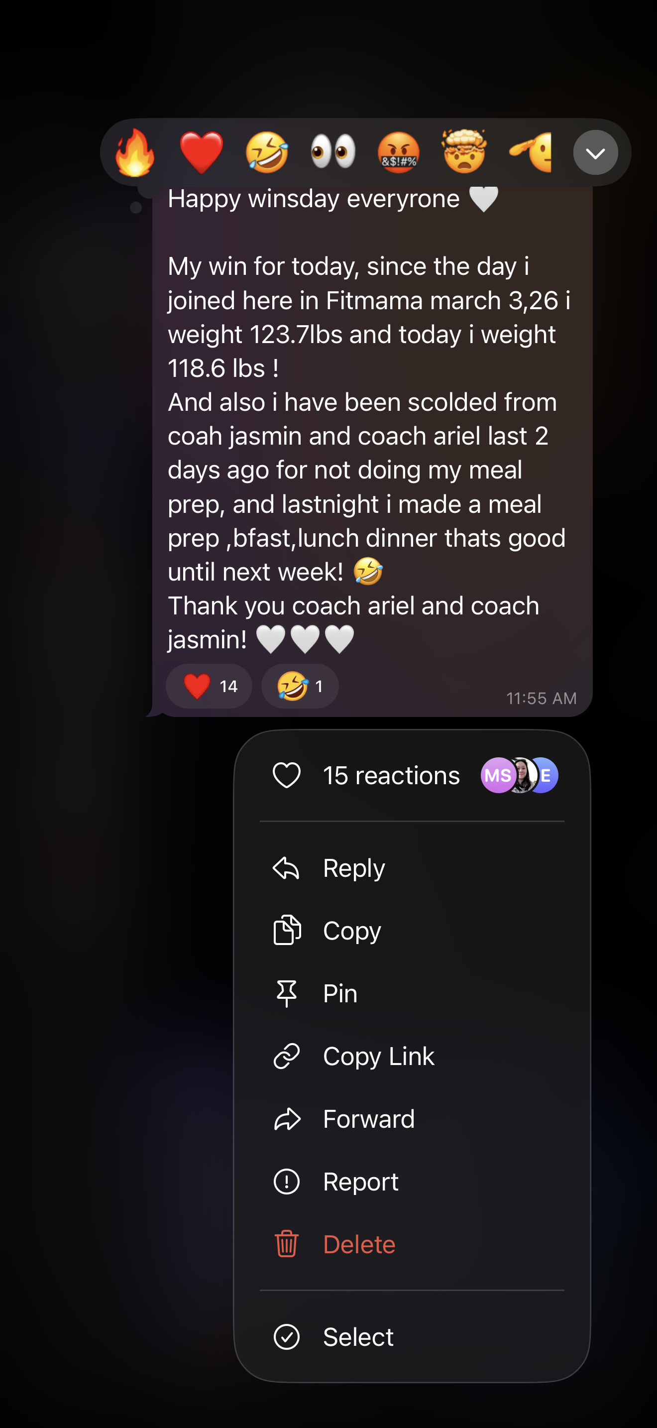 Client message