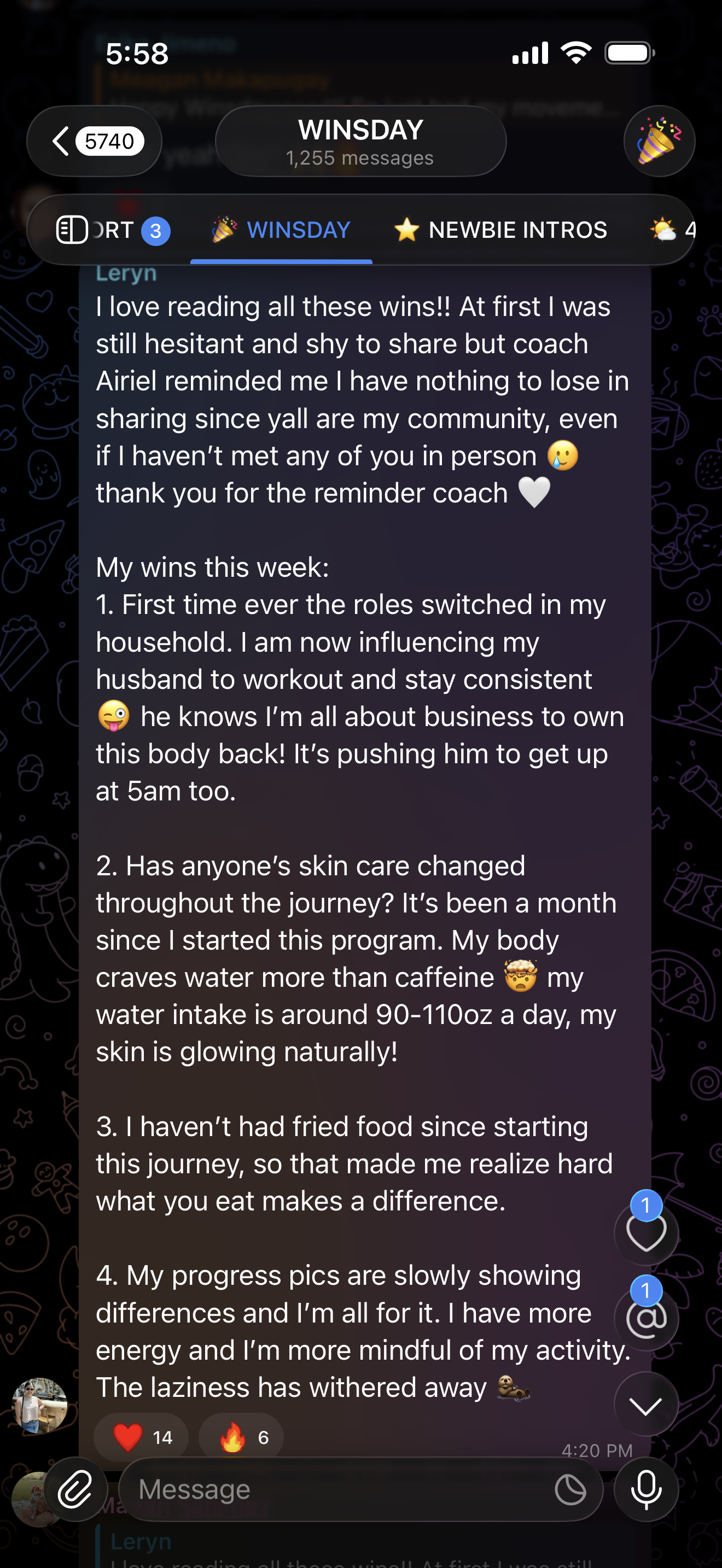 Client message