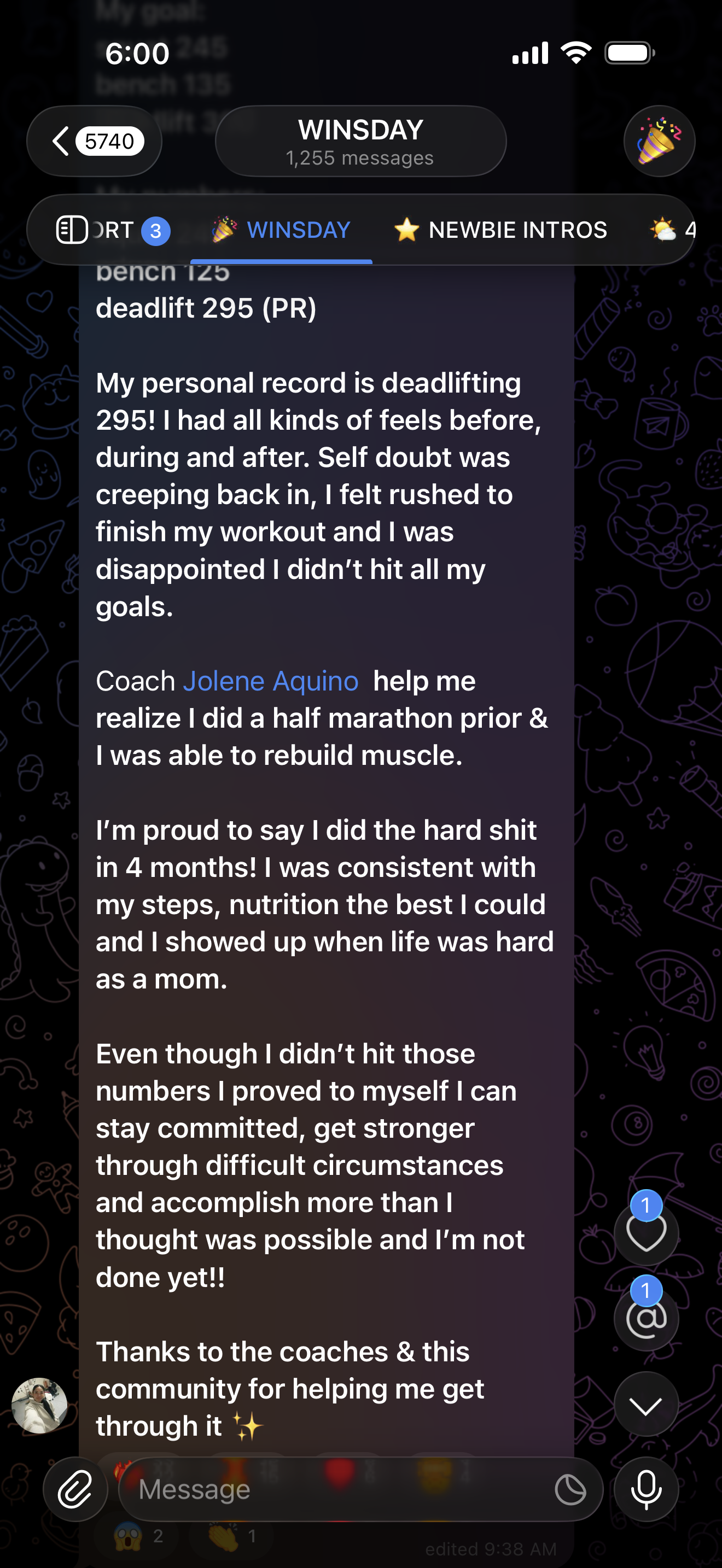 Client message