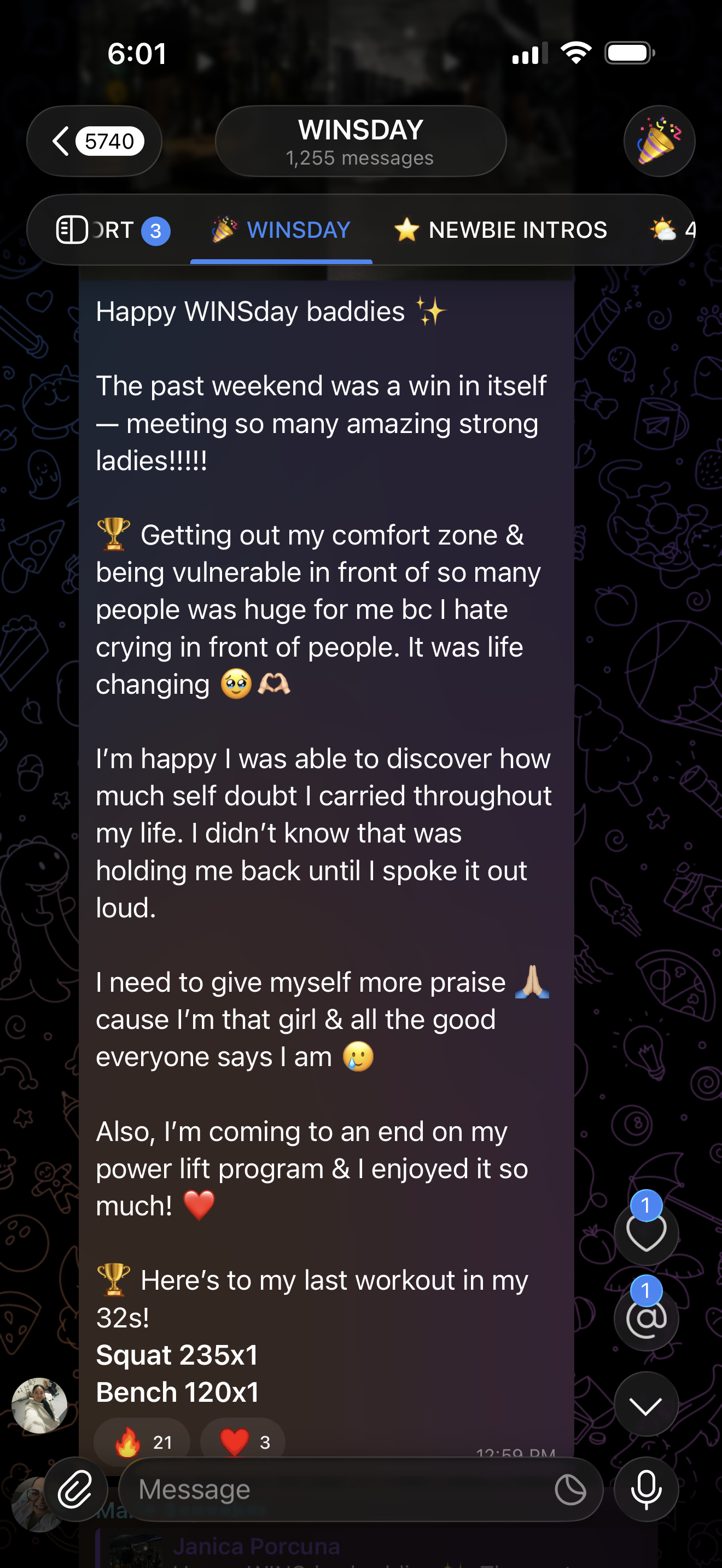 Client message