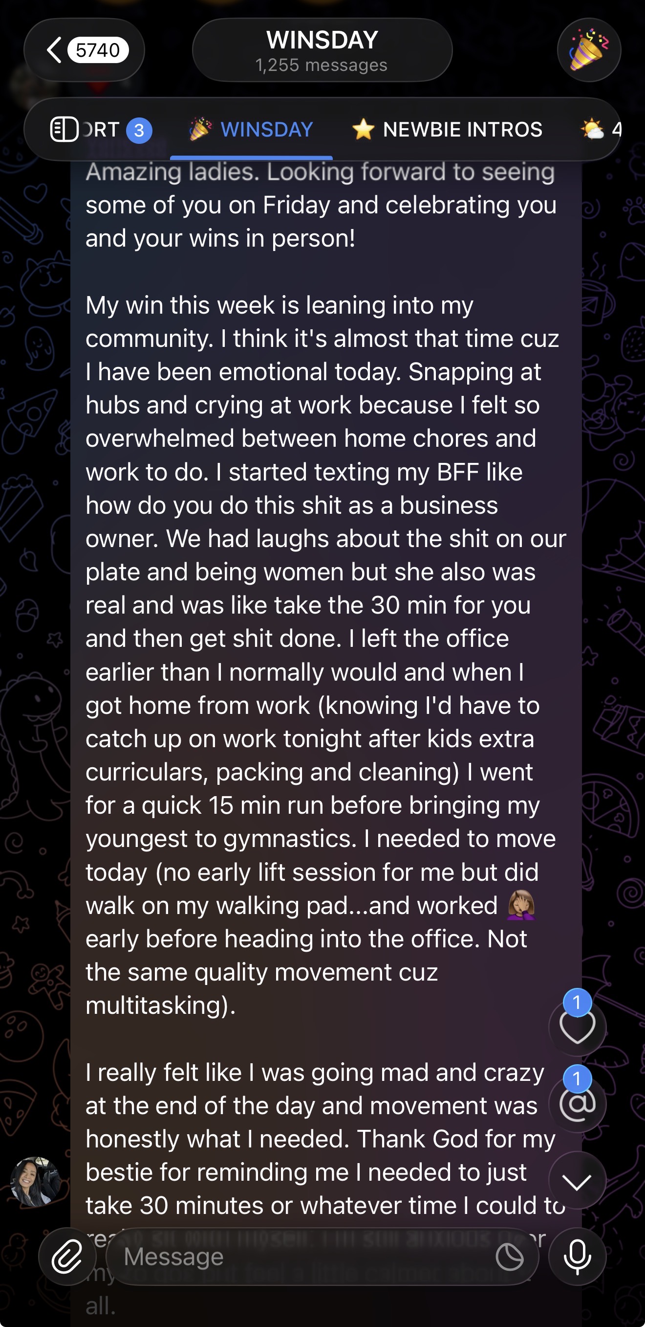 Client message