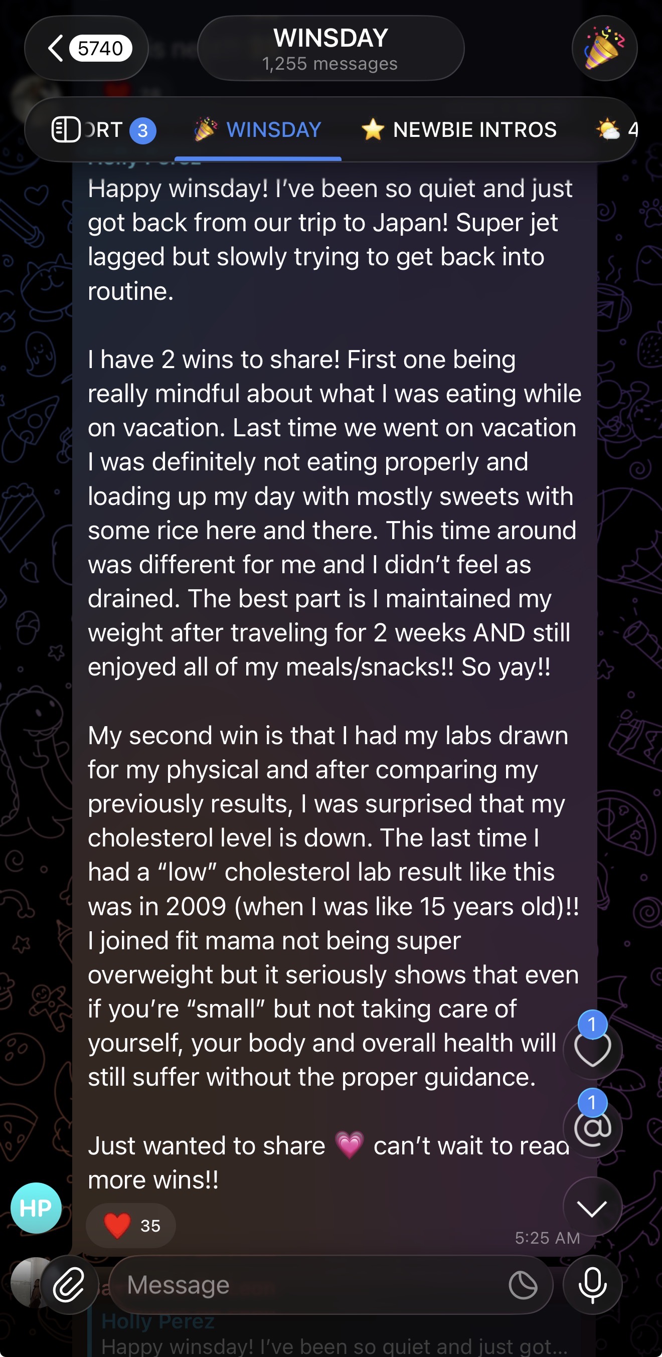 Client message