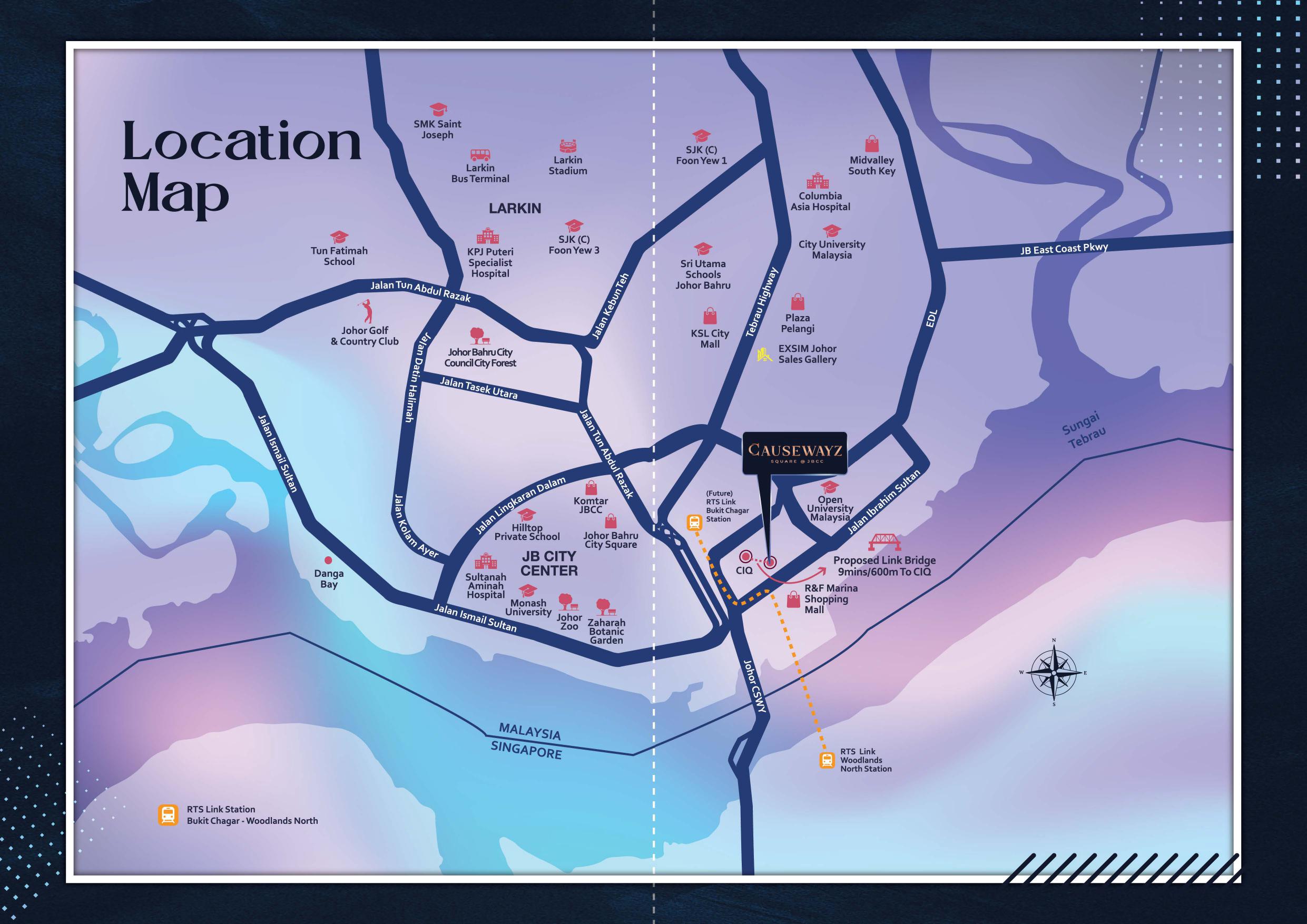 Highway access from Causewayz Square — EDL, Jalan Tebrau, Inner Ring Road