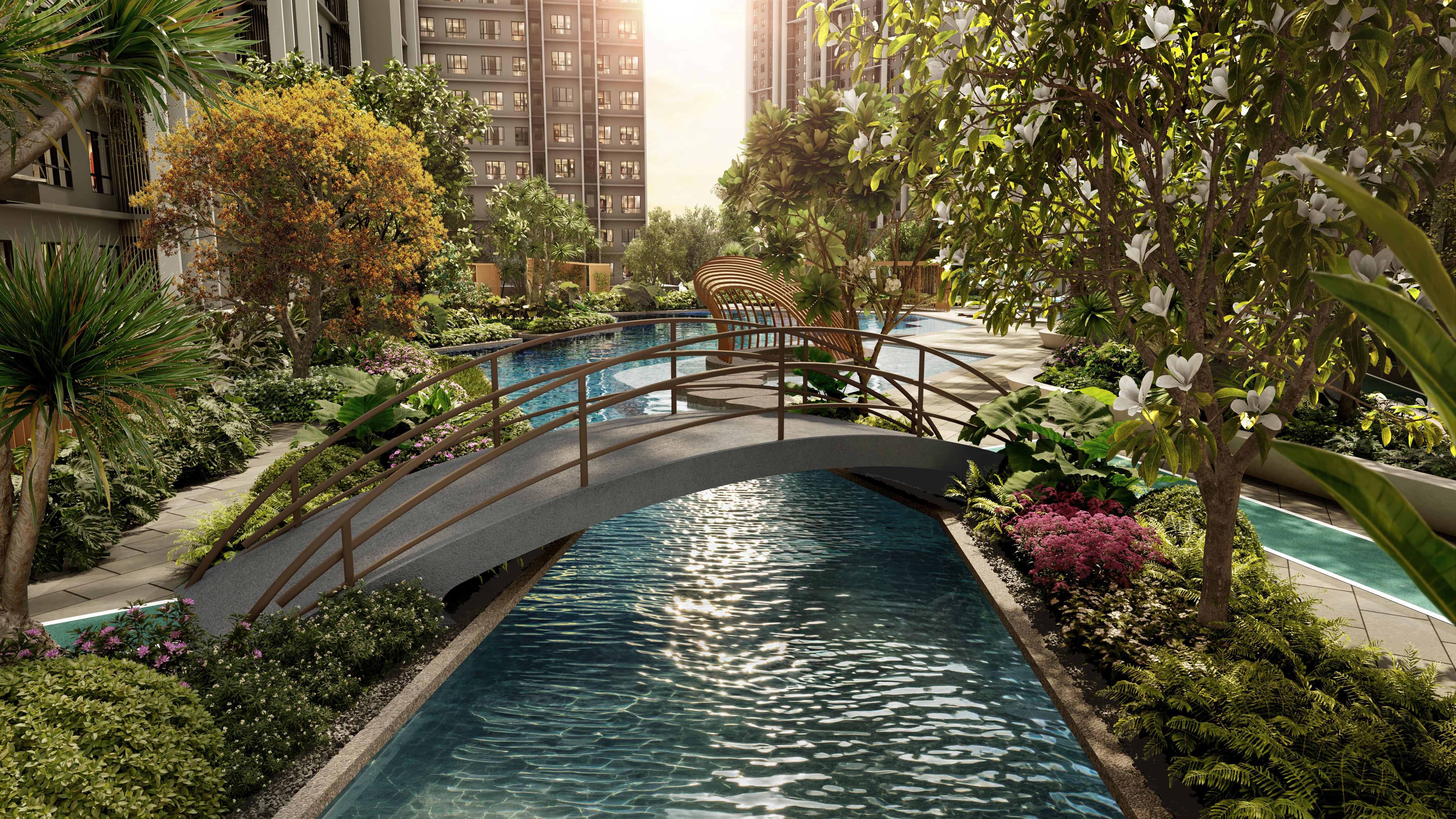 Causewayz Square @ JBCC moon bridge artist impression