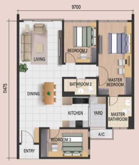 Type B floor plan