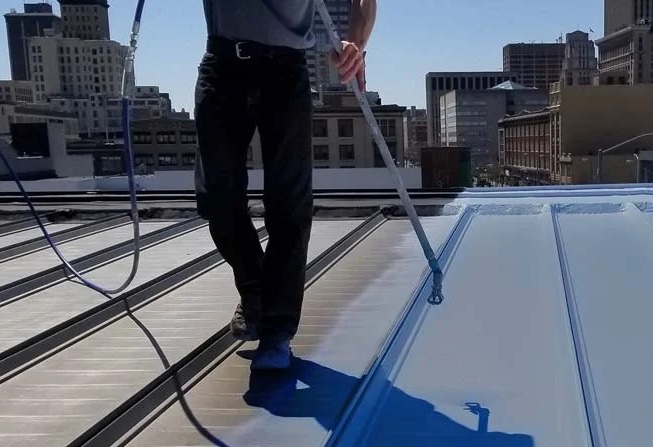 Certified fluid-applied roofing installation