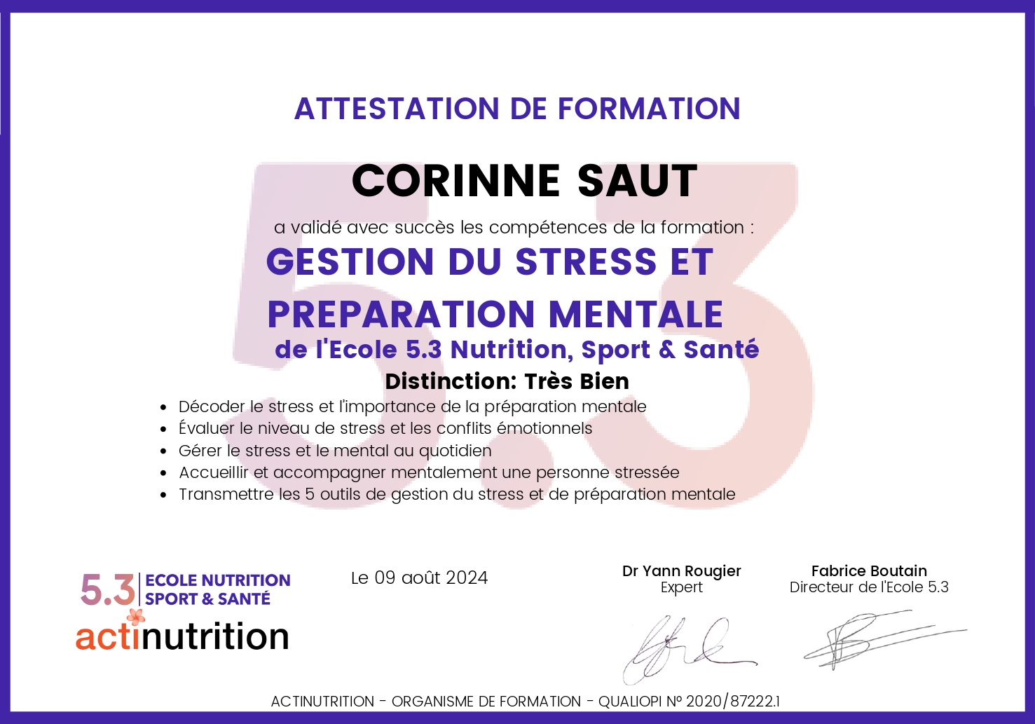 Gestion du Stress & Préparation Mentale