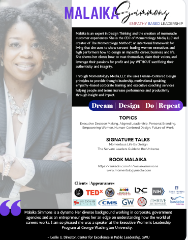 Malaika Simmons speaker sheet preview